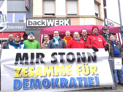 Infostand Marienstraße 01.02.2025 (c) Chris Wiese