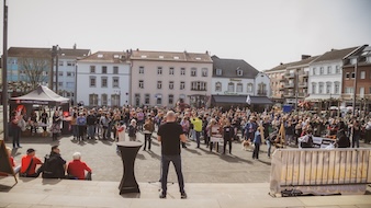 Menschenkette Innenstadt 21.03.2025 (c) Corinnna Bosselmann / COB24