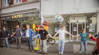 Menschenkette Innenstadt 21.03.2025 (c) Corinnna Bosselmann / COB24