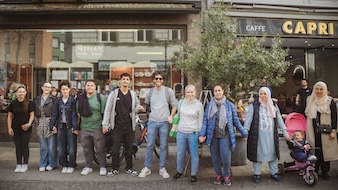 Menschenkette Innenstadt 21.03.2025 (c) Corinnna Bosselmann / COB24